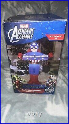 Captain American Christmas Inflatable Gemmy Marvel 5 Ft. Tall LED NIB