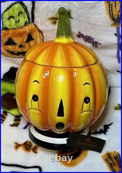 Carnival Cottage By Johanna Parker & Magenta Halloween Pumkin Canister. NWT