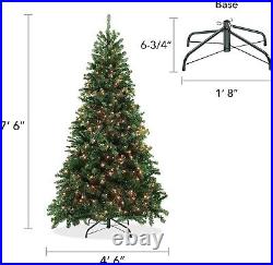 Casafield 7.5FT Realistic Pre-Lit Green Spruce Christmas Tree