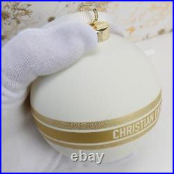 Christian Dior Authentic Set Of 4 Ornament Brand White Seasonal Decor 8cm x 9cm