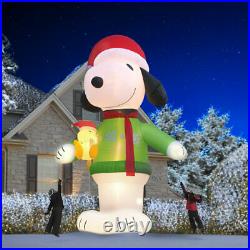 Christmas 16' Ft Snoopy & Woodstock Lighted Yard Decor