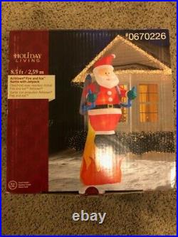 Christmas 8.5 ft Lighted Fire & Ice Santa with Jetpack Airblown Inflatable