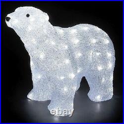 Christmas Acrylic Polar Bear Decoration Light Outdoor And Indoor