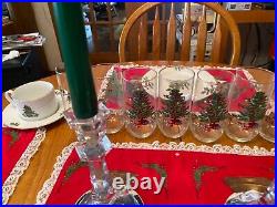 Christmas Dishs & Silverware Comeplete Service for Eight