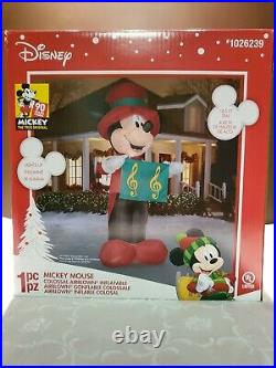 Christmas Disney 14.5 ft Mickey Mouse Fancy Caroling Attire Songbook Inflatable