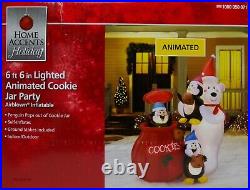 Christmas Gemmy 6 ft 6 in Lighted Animated Cookie Jar Party Airblown Inflatable