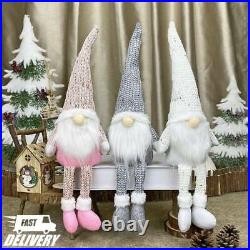 Christmas Gnome Xmas Decorations Home Decor Grey Pink White Gonk Ornaments Gift