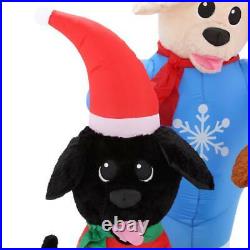 Christmas Home Accents 4 ft 7 in Plush Lab Puppy Scene Airblown Inflatable NIB