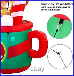 Christmas Inflatable Led Xmas Indoor Outdoor 6ft Blow Up Yard Home Decoration