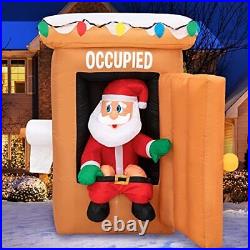 Christmas Inflatables Large 6 ft Santa Outhouse Christmas Outhouse