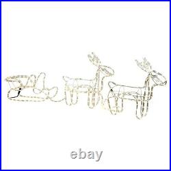 Christmas LED Light Up 2 Reindeer and Sleigh Party Garden Outdoor Decorations