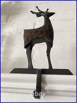 Christmas Metal Deer Stocking Holder/Deer Decor/Stocking Hook