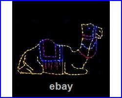 Christmas Outdoor Decoration Nativity Camel LED Wireframe Large 60 X 36