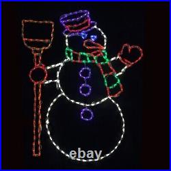 Christmas Outdoor Decorations LED 57 Snowman Wireframe