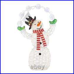 Christmas Outdoor Yard Decoration 6FT Snowman Lit 156 LED Lights Holiday Xmas