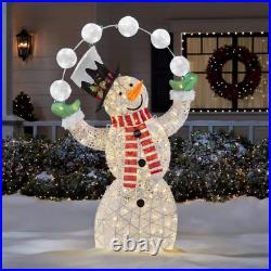 Christmas Outdoor Yard Decoration 6FT Snowman Lit 156 LED Lights Holiday Xmas