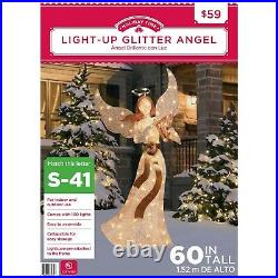 Christmas Pre Lit Angel Outdoor Xmas Decor Clear Light Up Decoration 60 INN NEW