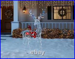 Christmas Reindeer 6FT LED Lights Outdoor Xmas Yard Lawn Decoration Iridescent