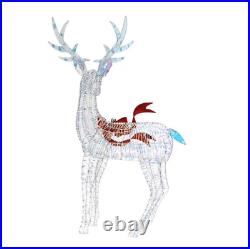 Christmas Reindeer 6FT LED Lights Outdoor Xmas Yard Lawn Decoration Iridescent