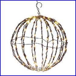 Christmas String Lights In/Outdoors, 2Pcs 7.87-19.69IN Sphere Lights, Xmas Decor P