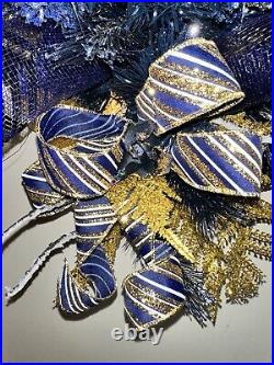 Christmas Swag, Blue Swag, Blue Wreath, Home Decor, Blue Decor, Handmade