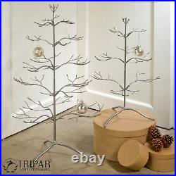 Christmas Tree Ornament & Jewelry Display, Silver Finish (3 Foot Height) Decor