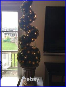 Christmas Tree? Spiral ball topiary 54 inches. Artificial pre-lit
