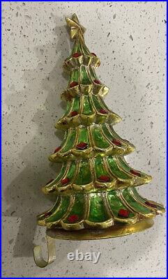 Christmas Tree Stocking Holder Candle Jeweled