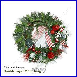 Christmas Wreath Light Large Front Door Wreath Garland Decoration 30in Xmas USA