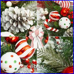 Christmas Wreath Light Large Front Door Wreath Garland Decoration 30in Xmas USA