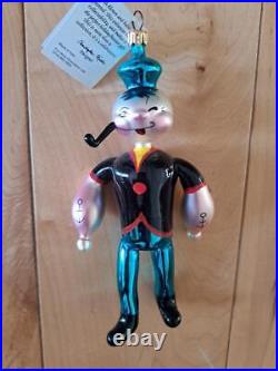 Christopher Radko 1996 Christmas Ornament Italy Popeye Strong To The Finish Tag