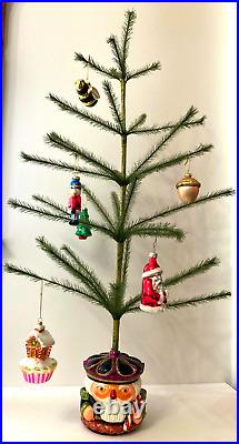 Christopher Radko Nutcracker Feather Christmas Tree 3 feet Vintage