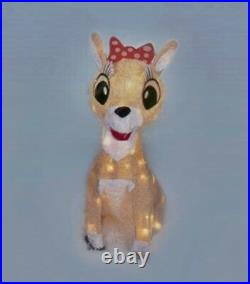 Complete Rudolph Red Nose Reindeer Tinsel Pre Lit Christmas Yard Choose 1 or All