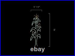 Corn Stalk metal wire frame LED Fall Autumn outdoor light display