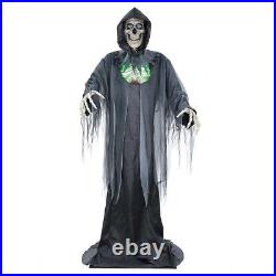 Costco Animated 10' Tall Reaper Skeleton Halloween Motion Activated Light Up