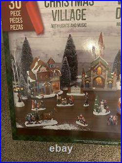 Costco Christmas Village w Lights and Music 30 Piece #998983 Carousel Open Box