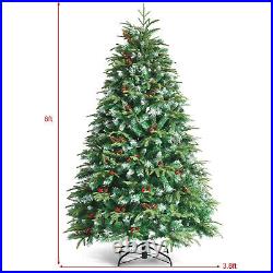 Costway 6FT Pre-Lit Hinged Artificial Christmas Treewith 350 Multi-Color Lights