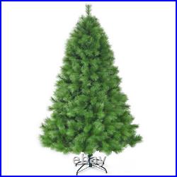 Costway 7FT Hinged Artificial Christmas Tree Holiday Decor with Foldable Stand