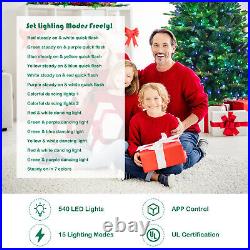 Costway 7ft App-Controlled Pre-lit Christmas Tree Multicolor Lights with 15 Modes