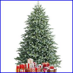 Costway 7ft Artificial Christmas Spruce Hinged Tree with 1260 Mixed PE & PVC Tips