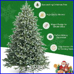 Costway 7ft Artificial Christmas Spruce Hinged Tree with 1260 Mixed PE & PVC Tips
