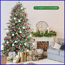 Costway 8' Hinged Artificial Christmas Spruce Tree with 1658 Mixed PE & PVC Tips