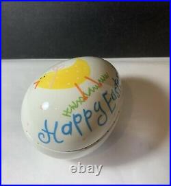 Coton Colors Express Happy Easter Chick Egg Candy Dish Rare Htf