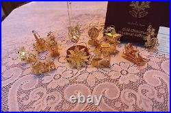 Danbury Mint Vintage 1998 Gold Christmas Ornament Collection Set Of 12 In Origin