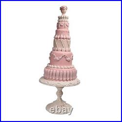 December Diamonds Nutcracker Sweet Shoppe Large Pink Tiered Cake On Pedestal