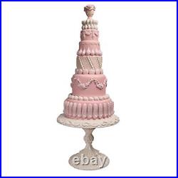 December Diamonds Nutcracker Sweet Shoppe Large Pink Tiered Cake On Pedestal