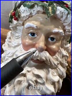 Dept 56 Santa Christmas Stocking Holder for Mantle Set of 4 Gold Leaf Wreath