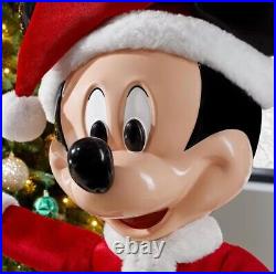 Disney 4 ft. Animated Holiday Mickey Mouse Santa Christmas Home Depot QUICK SHIP
