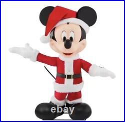 Disney 4 ft Animated Holiday Santa Mickey Mouse Christmas Animatronic SHIPS FREE