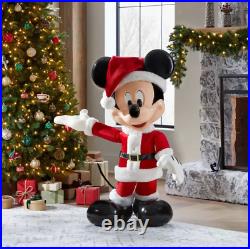Disney 4 ft Animated Holiday Santa Mickey Mouse Christmas Animatronic Talk Sings